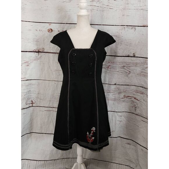 Living Dead Souls Pin Up Sailor Dress Size XL - Picture 1 of 7